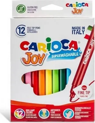 Obrázok produktu pre Pisaki Carioca Joy 12 kolorów z poliestrową końcówką