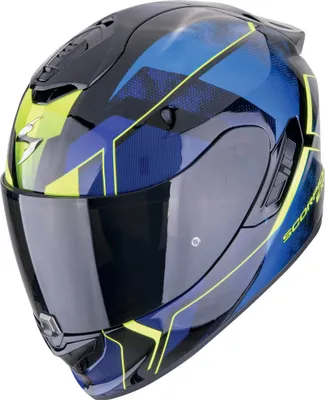 Produktbild von Scorpion EXO-1400 Evo II Air Intensio Helm, schwarz/blau/gelb, M (57/58)