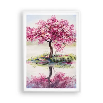 Produktbild von Gerahmtes Poster - Weißer Rahmen - Baum Abstraktion - 70x100 cm - Wand Bild - Wanddeko - Wandbilder - Kunstposter - Wandposter - Bilderrahmen - Bilder - Kunstdruck - Wandbild - P2WPA70x100-3805