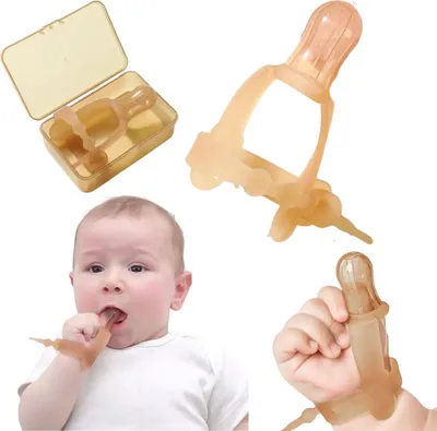Produktbild von Verstellbarer Daumenschutz, Weiches Silikon-Daumenlutschen-Behandlungsset, Baby-Kind-Fingerschutz Schützen Braun