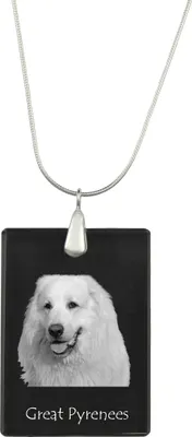 Image de Chien de montagne des Pyrénées - Pendentif en cristal avec chien, collier en argent avec photo, pendentif personnalisé de la marque Art-Dog