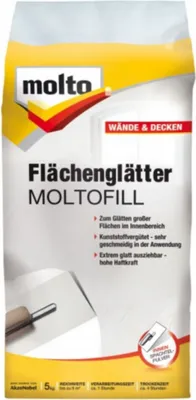 Produktbild von Molto Flächenglätter Moltofill Weiß 10 kg Spachtelpulver