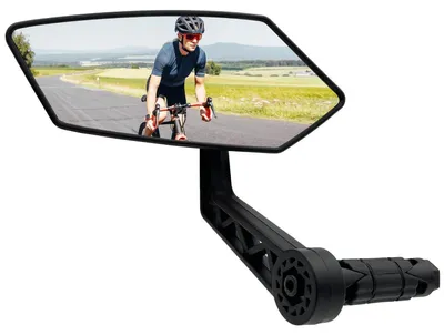 Obrázok produktu pre Zrkadlo na bicykel, riadidlá, ľavá strana, sklo, konvexné, HD, priemer 15-20 mm