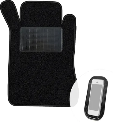Produktbild von moto-MOLTICO Fahrer Fußmatte Auto Velours Fahrerseite Autoteppiche Schwarz Fahrermatte 1-teilig passend für Mercedes-Benz CLK W209 2002-2009