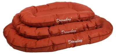 Produktbild von Flamingo Hundekissen Dreambay® oval terrakotta, Maße: 80 x 60 x 14 cm