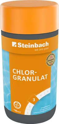 Produktbild von Steinbach Group Chlorgranulat 1 kg, schnell & rückstandsfrei löslich, für alle Pooltypen und -größen, lange Haltbarkeit