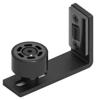 Imagen del producto de Guía para suelo de puertas correderas, con rodillos ajustables, montaje en pared, para puertas correderas