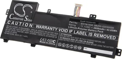 Produktbild von vhbw Akku kompatibel mit Asus ZenBook UX510UXCN020T, UX510UX-CN014T, UX510UX-CN020T, UX510UXCN020TBE Notebook (3950 mAh, 11,1 V, Li-Polymer)