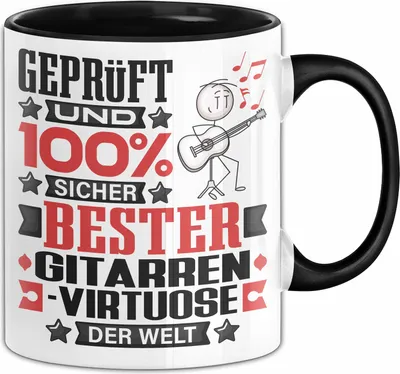 Produktbild von Gitarrenvirtuose Geschenk Lustiger Spruch für Gitarrenvirtuose Geschenkidee Bester Gitarrenvirtuose Der Welt (Schwarz)