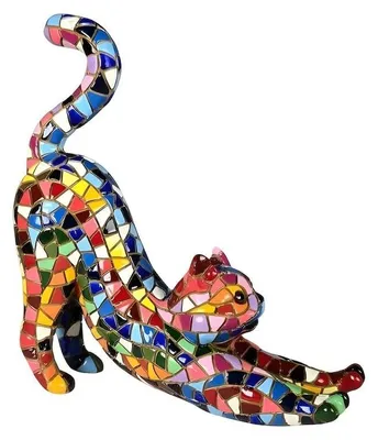 Produktbild von Mosaik-Katze, springend, mehrfarbig, 15 cm