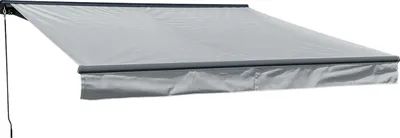 Image de Store banne SAULE 3,5 × 3m avec semi-coffre - Toile grise et structure grise