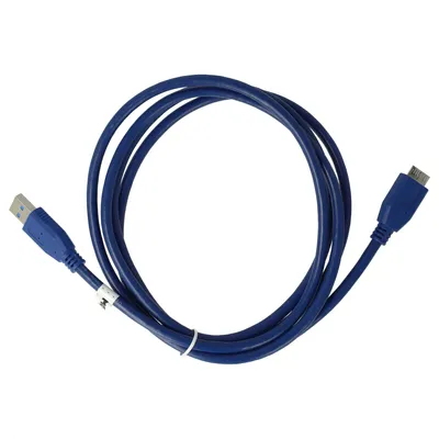 Produktbild von vhbw Kabel USB-A auf Micro USB 3.0 für diverse Geräte wie Smartphone, Tablet, Festplatte - Datenkabel, 180 cm Blau