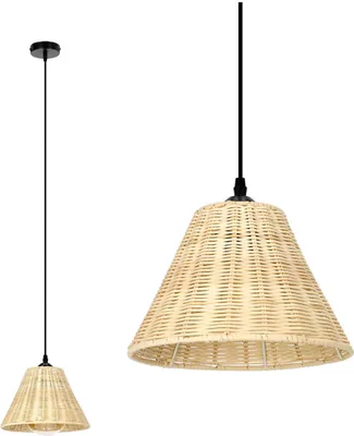 Produktbild von Bambus-Hängelampe Boho 25cm E27 Natur Design