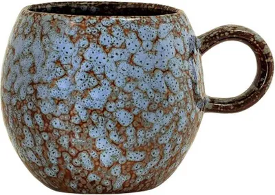 Produktbild von Bloomingville Tasse Paula blau braun Becher mit Henkel 275 ml Keramik