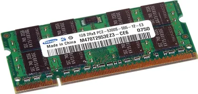 Obrázek produktu pro Samsung M470t2953ez3-ce6, 1 GB, PC2, DDR2, 667 MHz, SODIMM, paměťová modulu