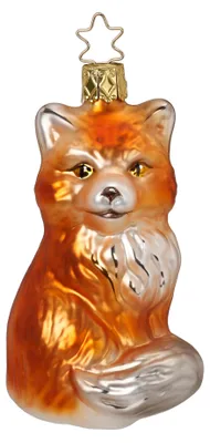 Produktbild von Christbaumschmuck Fuchs Glas 10cm orange 1 Stück