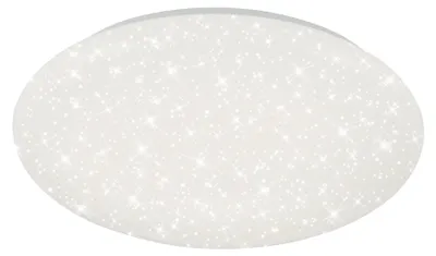 Zdjęcie produktu dla Lampa sufitowa LED BRILONER VIPE, dekor gwiaździsty, neutralne białe światło, biały, 48 x 7 cm