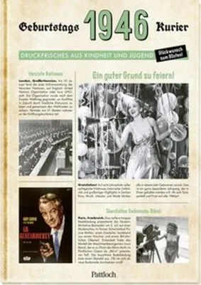 Obrázok produktu pre Jahrgangsbuch Geburtstagskurier 1946 zum 80. Geburtstag, 17,4 x 24,6 cm