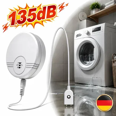 Productafbeelding van 135dB watersensor alarmsysteem, compacte watersensor voor kelders en keukens
