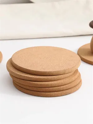 Obrázok produktu pre Sada 6 podtáckov z korku na ochranu stola, 19 cm