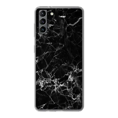 Produktbild von MuchoWow® Handyhülle Schutzhülle Hülle für Samsung Galaxy S21 Plus Marmor - Stein - Schwarz Silikon Softcase Handy Hülle - Handy-Tasche