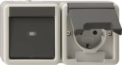 Obrázok produktu pre GIRA 417730 Kombi AusWe/SCHUKO waager. K (417730)