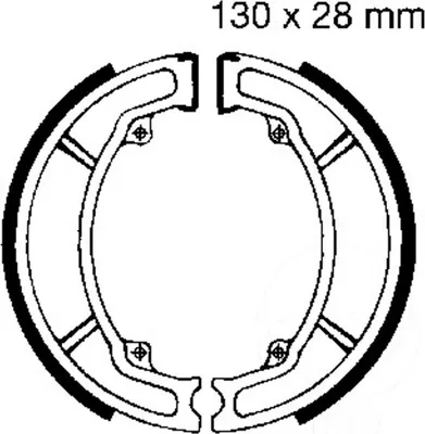Productafbeelding van Remblokken voor Yamaha TZR 125 (1987-1989), SR 125 (1989-1991) en DT 100 (1976-1980)