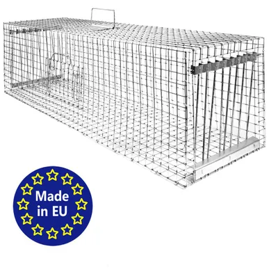 Produktbild von Petigi Tierfalle Lebendfalle für kleine bis mittelgroße Tiere wie Maus, Katze, Marder, Fuchs, Otter, Kaninchen, Modell: , Größe / Modell:Vogelfalle 4 (102 x 30 x 30 cm)