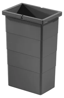 Image de Hailo Bac intérieur 1224679 gris foncé 8 L 242 x 138 x 350 mm 2 poignées