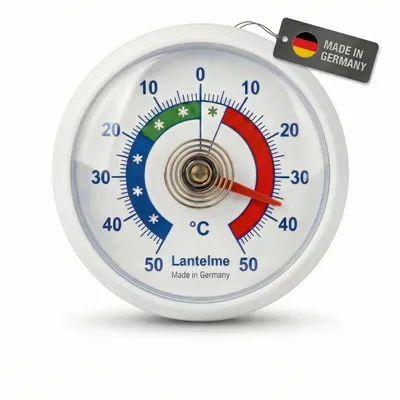 Analoge Koelkastthermometer, selbstklebend, -50 bis +50 °C, weiß, 52 mm