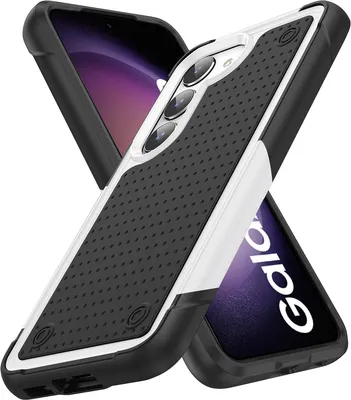 Produktbild von Für Samsung Galaxy S23 Hülle Militärqualität Stoßfest Hybrid 2 in 1 Hart PC Weich TPU Handyhülle Weiß Schwarz