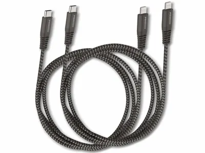 Produktbild von PROUSER USB-Daten/Ladekabel 2er-Set, USB-C zu USB-Lightning, 100/150 cm