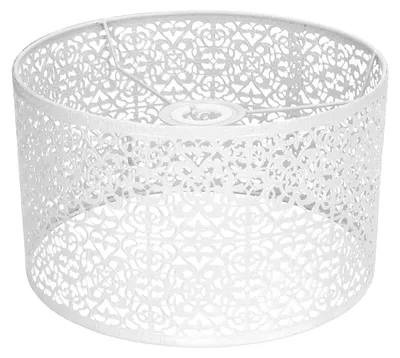 Metall-Lampenschirm, E27/E14, Weiß, 25 cm