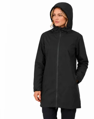 Immagine prodotto di Omgoods - Impermeabile lungo, trench coat da donna con cappuccio