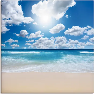 Produktbild von ARTland Leinwandbild Großartige Strandlandschaft Größe: 70x70 cm