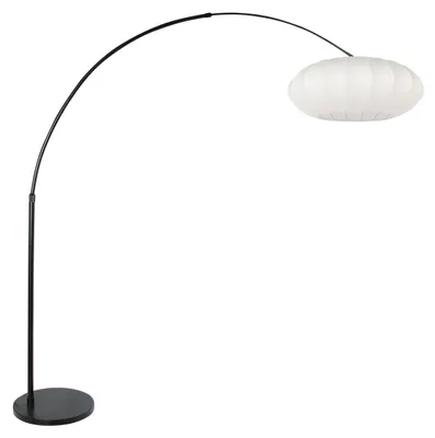 Image de Lampadaire - noir - Sparkled Light - métal textile - Ø 45cm - E27 - 3807ZW - Steinhauer