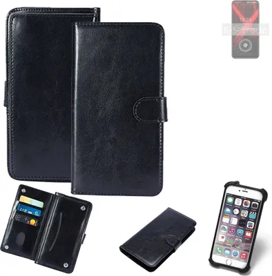 Produktbild von K-S-Trade 360° Hülle kompatibel mit UMIDIGI X schwarz Kunstleder Case BookCase WalletCase Kunstlederederhülle Handyhülle, Rundumschutz Bumper (1x)