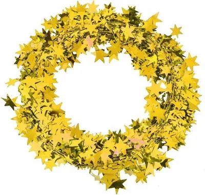 Produktbild von Girlande Goldene Sterne - 7,5 Meter