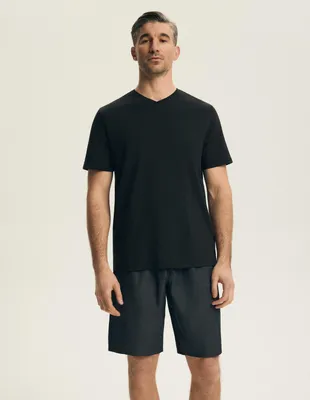 Produktbild von Kurze Pyjama Henderson schwarz 100% Baumwolle für Männer L