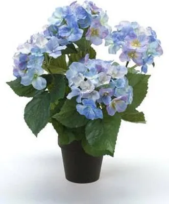 Produktbild von artplants.de Kunstblume Hortensie JONE, blau, 40cm - Textil Hydrangea - Hortensie künstlich
