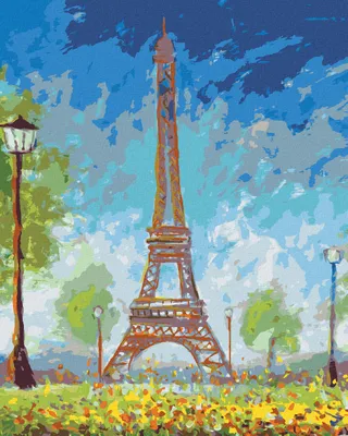 Produktbild von Zuty - Malen nach Zahlen - EIFFELTURM IM SOMMER, 40x50 cm, mit Keilrahmen (bereits gespannt)