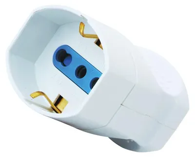 Produktbild von Alcapower Schuko- & Eurostecker-Adapter 16A 250V AC, max. 1500W. Ideal für Standardverbindungen in Haushalt und Büro.