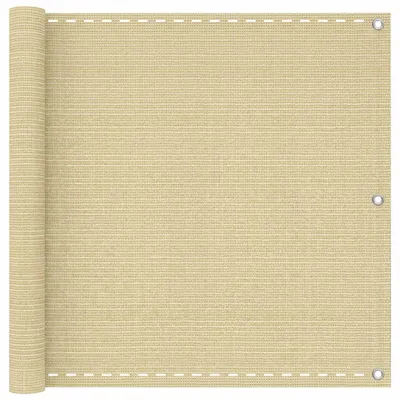 Produktbild von vidaXL Balkonsichtschutz Beige 120 x 1000 cm HDPE und Aluminium