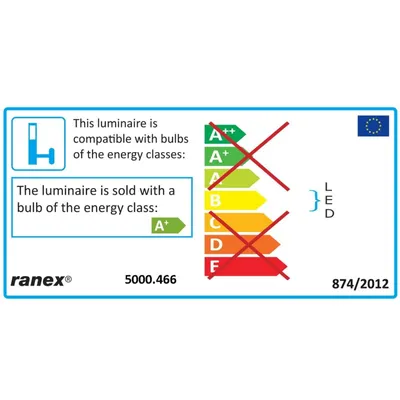 Produktbild von Ranex 5000.466 LED Wandleuchte außen, Wandbeleuchtung für den Außenbereich, Edelstahl, IP44, Garten, Wandmontage, Nicht austauschbare(s) Leuchtmittel