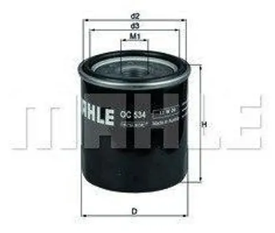 Produktbild von Ölfilter MAGNETI MARELLI 154703670630 Anschraubfilter für TOYOTA Yaris Schrägheck (P9) passend für PEUGEOT 107 Schrägheck (PM, PN) 108 für CITROËN C1