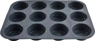 Produktbild von Silikon-Cupcake-Pfanne, 12-Tassen-Kuchen-Waffelform, BPA-freies Muffinblech für den Ofen, antihaftbeschichtet, spülmaschinenfest, Cupcake-Backformen für den Ofen