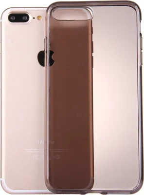 A transparent phone case is shown next to a gold iPhone.