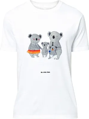 Produktbild von Mr. & Mrs. Panda Größe L T-Shirt Koala Familie - Weiß - Geschenk, Kinder, Mama, Tshirt, Shirt, Muttertag, Family, mit Spruch