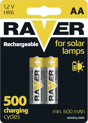 Akku RAVER SOLAR 600 mAh HR6 (AA) - 12 + 4 Stk. kostenlos