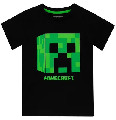 Produktbild von Minecraft Jungen Creeper T-Shirt Schwarz 122